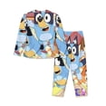 thumbnail image 2 of Lsque Bluey Pattern Long Sleeve Pajama Set for Women - Soft 2-Piece Sleepwear and Loungewear Set with Pockets, Comfy Nightwear, 2 of 8