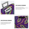 thumbnail image 5 of Junzan Carnival Masks And Beads Print Washable Luggage Cover - Fashion Suitcase Protector Fits 18-32 Inch Luggage (Luggage not included), 5 of 9