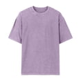 thumbnail image 4 of Oversized Tshirts For Men Vintage Short Sleeve Shirts Acid Wash Basic Tees,Purple 3XL, 4 of 6