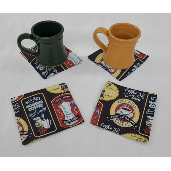Coffee Cloth Coasters by Penny's Needful Things (Set of 4) Morning Coffee