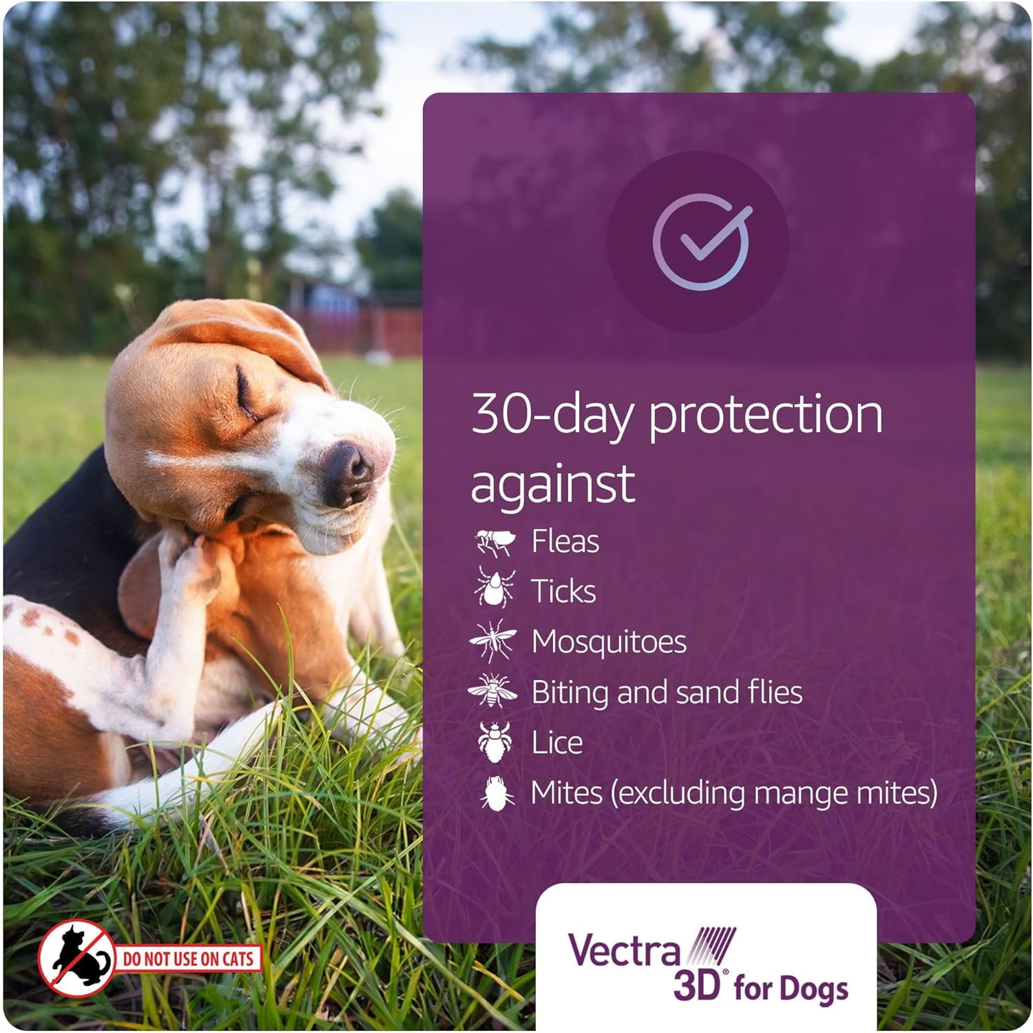 Vectra 3D Topical Spot on Flea & Tick Dogs Puppies 21-55lbs. 6CT