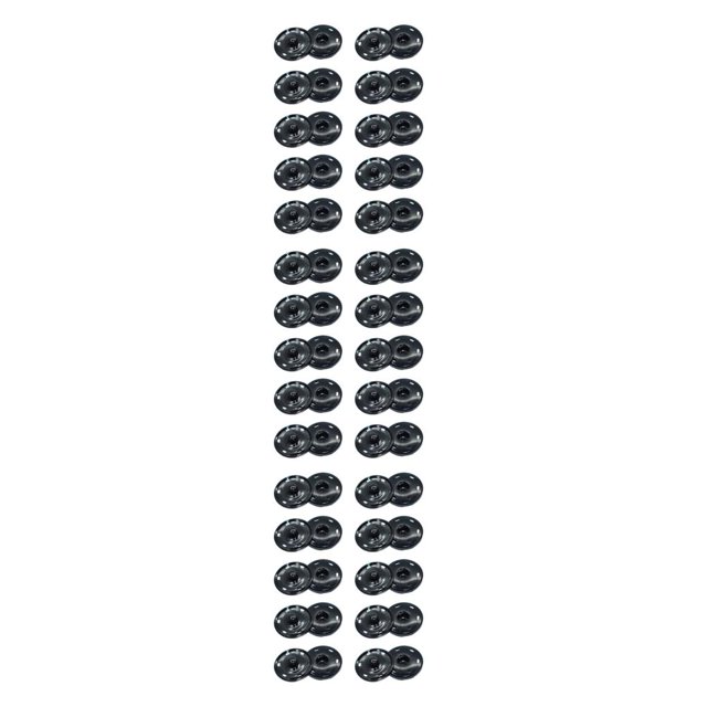 Justharion 10set Coat Windbreaker Shirts Invisible Snap Fasteners Convenient And Stylish Metal Buttons sprayed black 3Set