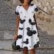 thumbnail image 2 of Vestido holgado con escote en V hasta la rodilla estilo vintage de Disney, Minnie y Mickey Mouse, elegante vestido de verano 2024 con estampado floral para mujer, 2 of 5