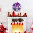thumbnail image 4 of Christmas Decorations - 12 Inch Artificial Christmas Wreaths with Bows Xmas Ball and Fake Flower - Artificial Winter Wreath for Home Table Wall Window Porch Door Indoor Outdoor Decor(Purple), 4 of 6