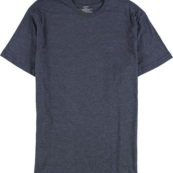 Alfani Mens Solid Basic T-Shirt, Blue, XX-Large