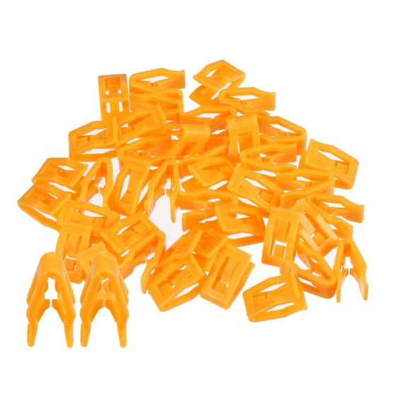 Unique Bargains 50 Pcs Center Console Radio DVD Dash Panel Switch Clip Body Trim Bezel Retainer Fit for Ford Orange