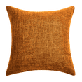 thumbnail image 1 of IM Lashes Square Throw Pillow Cover Solid Linen Decorative Cushion Covers Pillowcase Home Decor for Sofa Couch Bed Chair, 18x18innch/45x45cm, Orange, 1 of 7