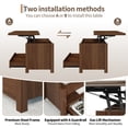 thumbnail image 3 of Table Basse Moderne à Plateau Relevable - Table Convertible Multifonctionnelle avec Tiroirs et Rangement Caché, Réglable en Hauteur de Salle à Manger, Parfaite pour le Salon Ou les Petits Espaces, Bois de Noyer (Variante Orme T-18), 3 of 7