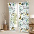 thumbnail image 3 of Homewish Cartoon Zoo Animal Curtains Pack of 2 (42x84 Each), Kawaii Cat Giraffe Koala Curtains Blackout, Palm Leaf Plant Bedroom Curtains, Window Curtains Decor, 3 of 6