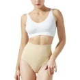 thumbnail image 5 of DREAM SLIM Women's Mid-Waist Seamless Tummy Control Shapewear Panties Body Shaper Girdle Underwear 3Pack, 5 of 6