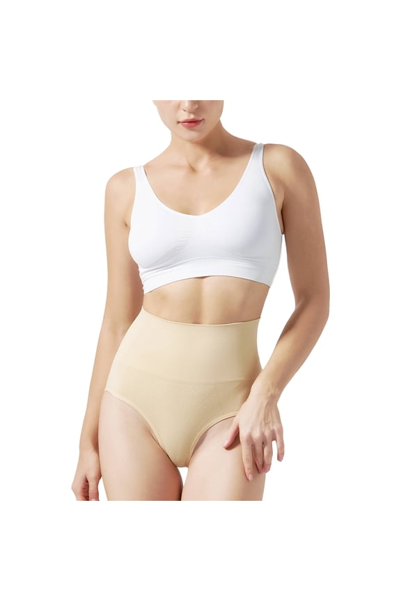 Women's Mid-Waist Seamless Tummy Control Shapewear Panties Body Shaper Girdle Underwear 3Pack
