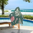 thumbnail image 3 of Yayeee Kids Hooded Towels Toddler Soft Absorbent Beach Bathing Wrap 50" x 23.5", Red Christmas Gingerbread, 3 of 5
