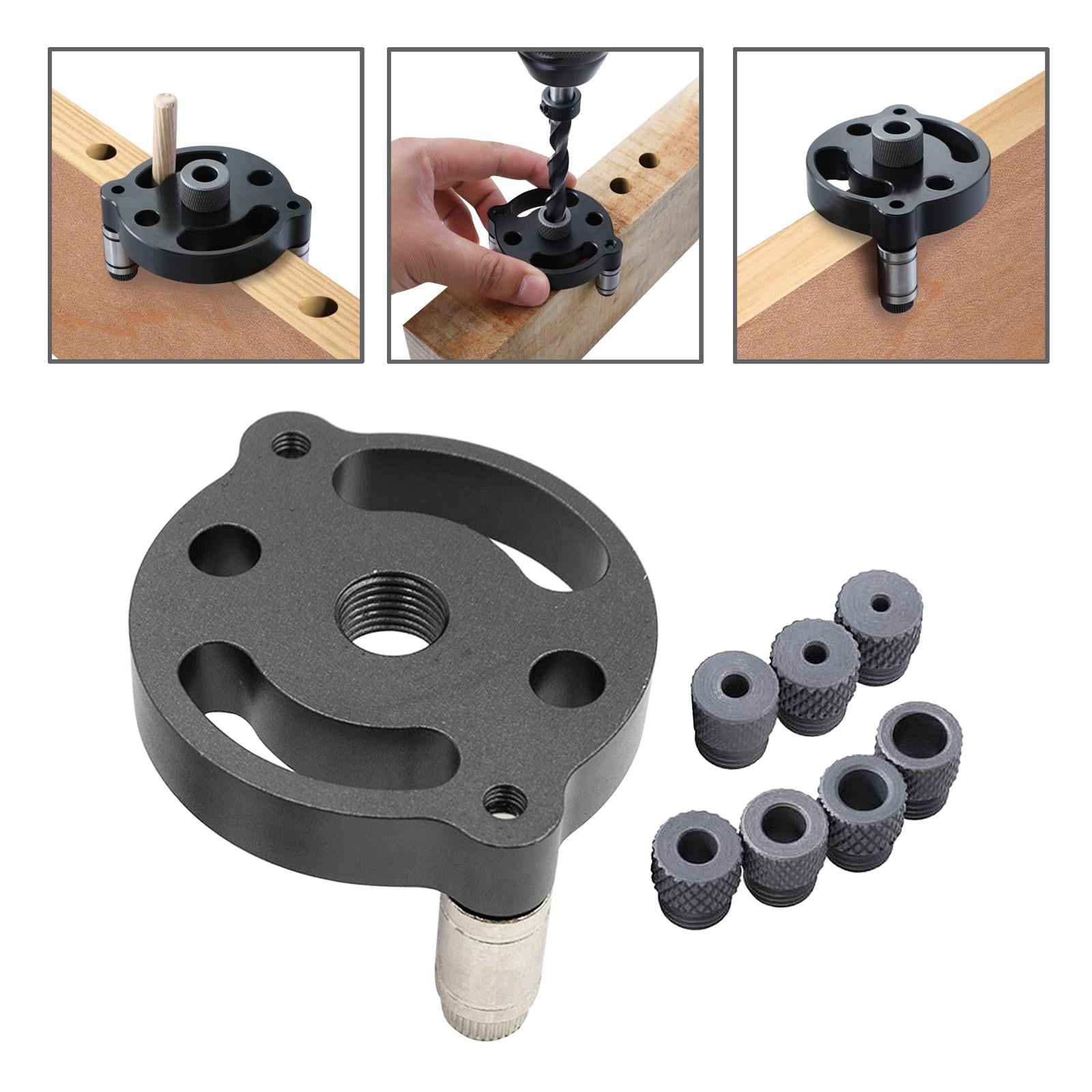 FVDPWYE 2 Sets 2-10mm Self-Centering Doweling Jig Set Vertical Hole Puncher Locator