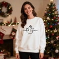 thumbnail image 5 of Christmas Couples Sweatshirts Holiday His and Her Sweatshirts Matching Xmas Outfits Long Sleeve Funny Vacation Shirts White, 3XL, 5 of 7
