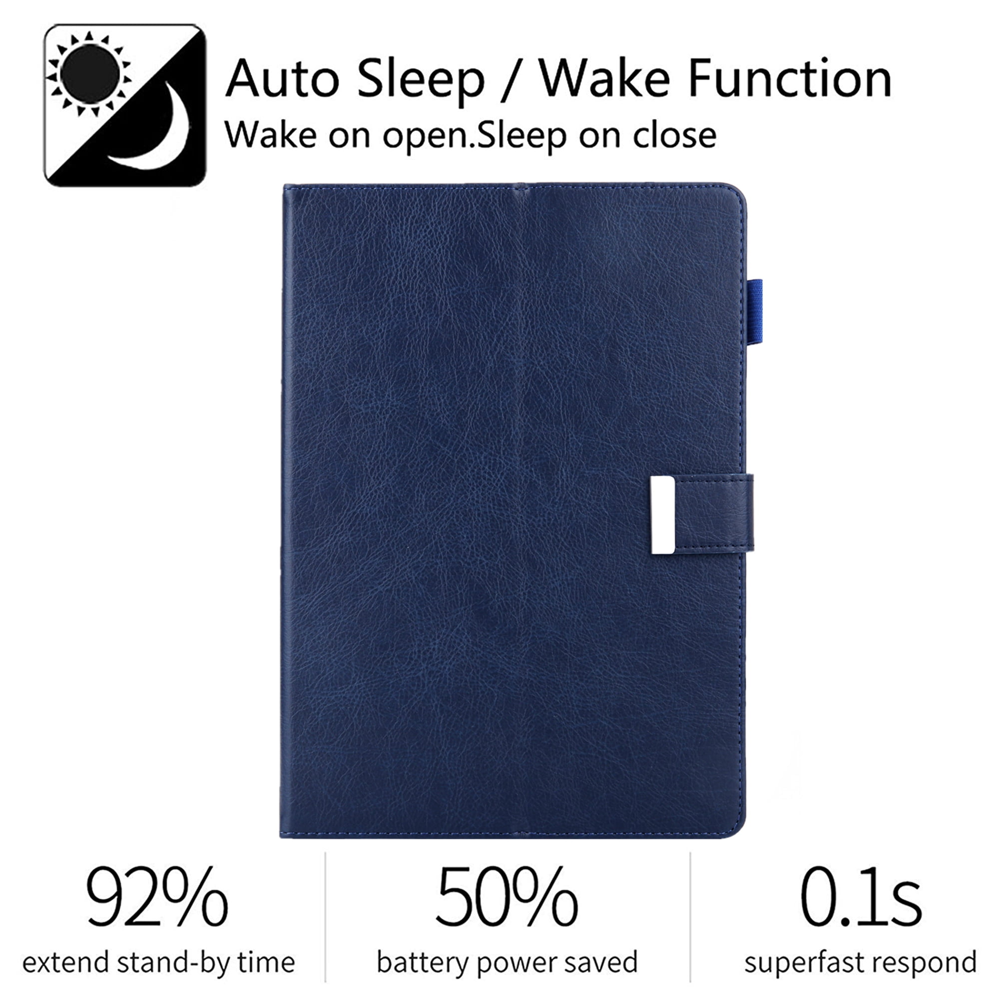 Dteck Flip Case For Apple iPad Pro 11 inch, Business Wallet Case PU Leather Magnetic Flip Folio Cover with Apple Pencil Holder / Auto Sleep Wake Function / Multiple Stand Angles, Dark Blue