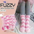 thumbnail image 7 of 5 Pairs Women's Bow Fuzzy Socks Winter Soft Slipper Socks Coquette Stuff Fluffy Thick Home Sleeping, 7 of 7