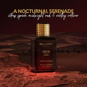 Bella Vita Luxury OUD DARK Eau De Parfum Intense Perfume for Men with Grapefruit, Orris, Vetiver |Woody, Musky Long Lasting EDP Fragrance Scent 100 ml