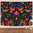 thumbnail image 2 of Mexican Tapestry, Cute Bright Colorful Ethnic Floral Birds Butterfly Pattern Boho Tapestry, Mexican Embroidery Style Trippy Hippie Aesthetic Tapestries for Bedroom Living Room Dorm, 2 of 6