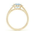 thumbnail image 2 of Angara Natural 1.5 Ct. Aquamarine with Diamond Classic Ring in 14K Yellow Gold for Women (Ring Size: 3), 2 of 10
