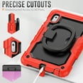 thumbnail image 6 of Allytech Heavy Duty Rugged Case for Lenovo Tab M9 2023, Adjustable Kickstand Case with Built-in Screen Protector, Anti-Drop Shockproof Full Body Protection Case for Lenovo Tab M9 - Red, 6 of 6