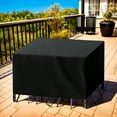 thumbnail image 5 of NAWAY 72"x52"x28" Rectangular Custom Heavy Duty 420D Waterproof UV Resistant Patio Furniture Cover,Black, 5 of 6