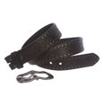 thumbnail image 2 of Snap On 1 1/2" Soft Hand Vintage Cowhide Leather Floral Embossed Rivet Studded Casual Belt, 2 of 2
