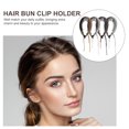 thumbnail image 2 of 4 Pcs Porte-Chignons Porte-Queue de Cheval en Strass Pince à Chignon Pailleté Porte-Cheveux en Strass, 2 of 9