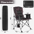 thumbnail image 2 of ARVAKOR Set of 2 Oversized Folding Camping Chair, Heavy Duty Portable Lawn Chairs with Cooler Bag, Side Pocket & Cup Holder, Folding Chairs for Outside Support 450 LBS, 2 of 9