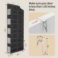 thumbnail image 6 of LazySpin Over the Door Organizer 5 Tiers, Extra Large Behind Door Storage of 10 Compartments, Over the Door Storage, Door Hanging Organizer for Closet, Diaper Organizer, Toy Storage, Black, 6 of 9