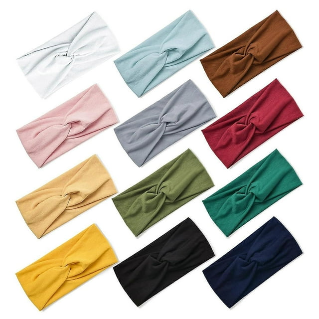 12 bandas elásticas para el cabello para yoga, entrenamiento, correr, ejercicio, antideslizantes y absorbentes del sudor para niñas.