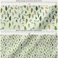 thumbnail image 2 of Soimoi Green Cotton Poplin Fabric Flower Leaves Printed Fabric 1 Yard 42 Inch Wide, 2 of 7