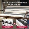 thumbnail image 4 of Made in Italy SUNJOY Luxury Bronze 4-Seater Patio Swing and Bed with Elastic Metal Mesh Seat Cushions, 4 of 14