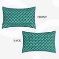 thumbnail image 2 of Lsque Aquamarine Glitter Pattern Pillow Case – Soft & Cozy Throw Pillow Cover, Hypoallergenic Cushion Case for Sleeping Women with Envelope Closure-20"x30", 2 of 6