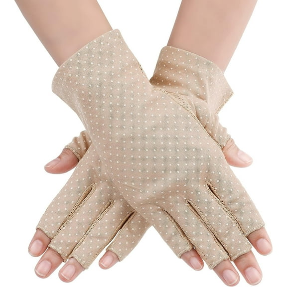 Sunblock Fingerless Gloves for Women Protection Driving Gloves Fingerless Gloves Non-Slip Summer Outdoor Gloves for Women