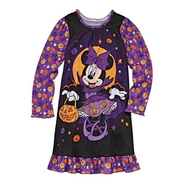 Disney Disney Toddler Girls Black Minnie Mouse Nightgown Halloween