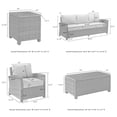 thumbnail image 4 of Crosley Furniture Bradenton 5Pc Outdoor Wicker Sofa Set - Sunbrella, 4 of 15