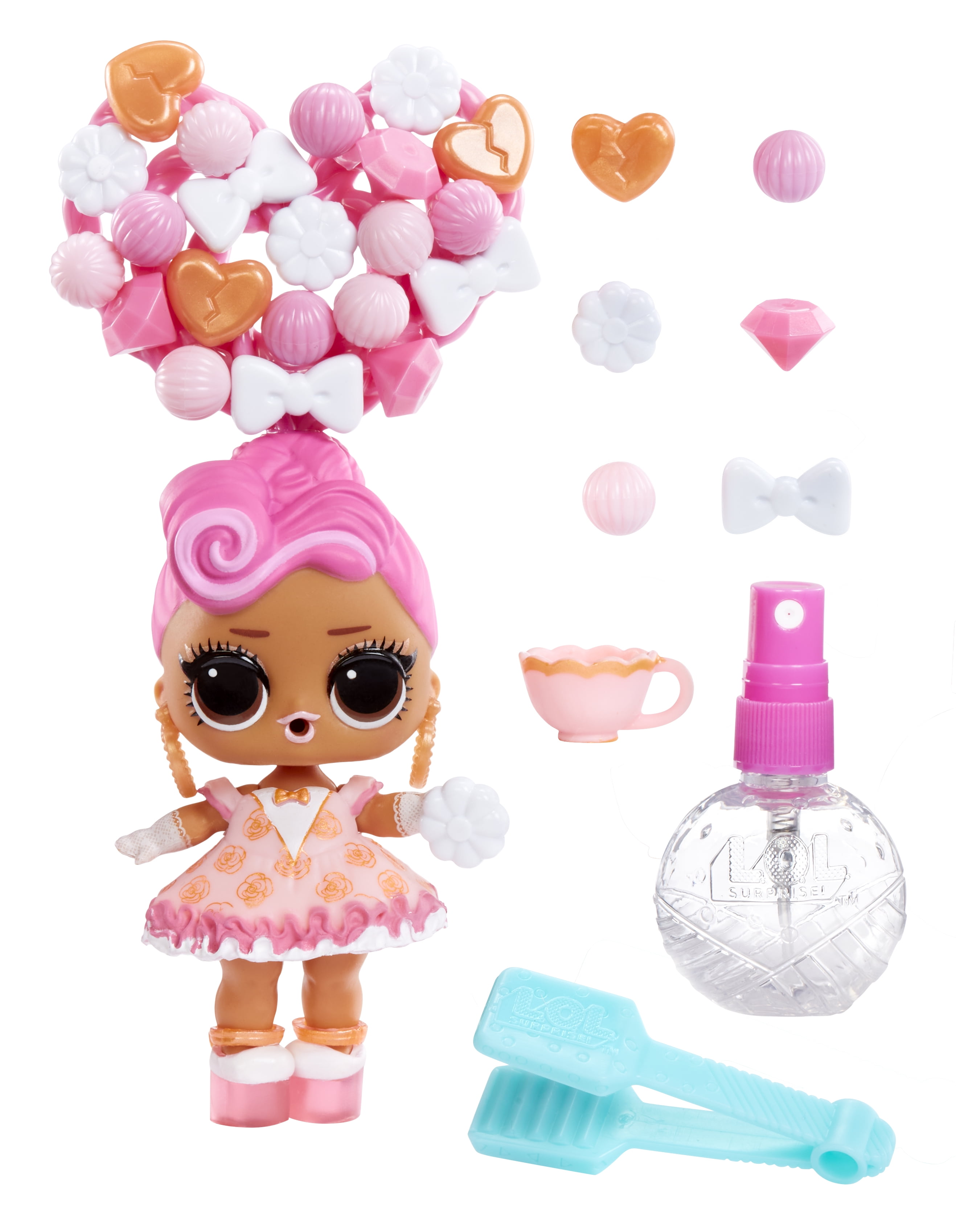 LOL Surprise Hair Beads Tots with 60+ Hair Beads, Collectible Doll, DIY Hairstyles, Hair Beads, Toy (图4)