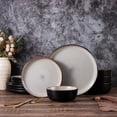 thumbnail image 2 of Vesteel Dinnerware Sets for 4, 12Pcs Double Reactive Glaze Plates and Bowls Set, Farmhouse Handmade Stoneware Sets for Home Restaurant, Microwave & Dishwasher Safe, Khaki, 2 of 8