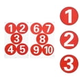 thumbnail image 2 of 2 Sheets Oversized PVC Serial Number Stickers Waterproof Number Round Paster, 2 of 3