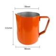 thumbnail image 4 of Espumador de Leche de Acero Inoxidable Expresso Latte Art Jarra Jarra Taza 350ML / 600ML Naranja 600ml Macarena Lanzador, 4 of 7