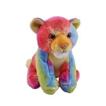 Wild Republic Pocketkins Eco Rainbow Tiger, Stuffed Animal, 5 Inches, Plush Toy, Made from Recycled Materials, Eco Friendly