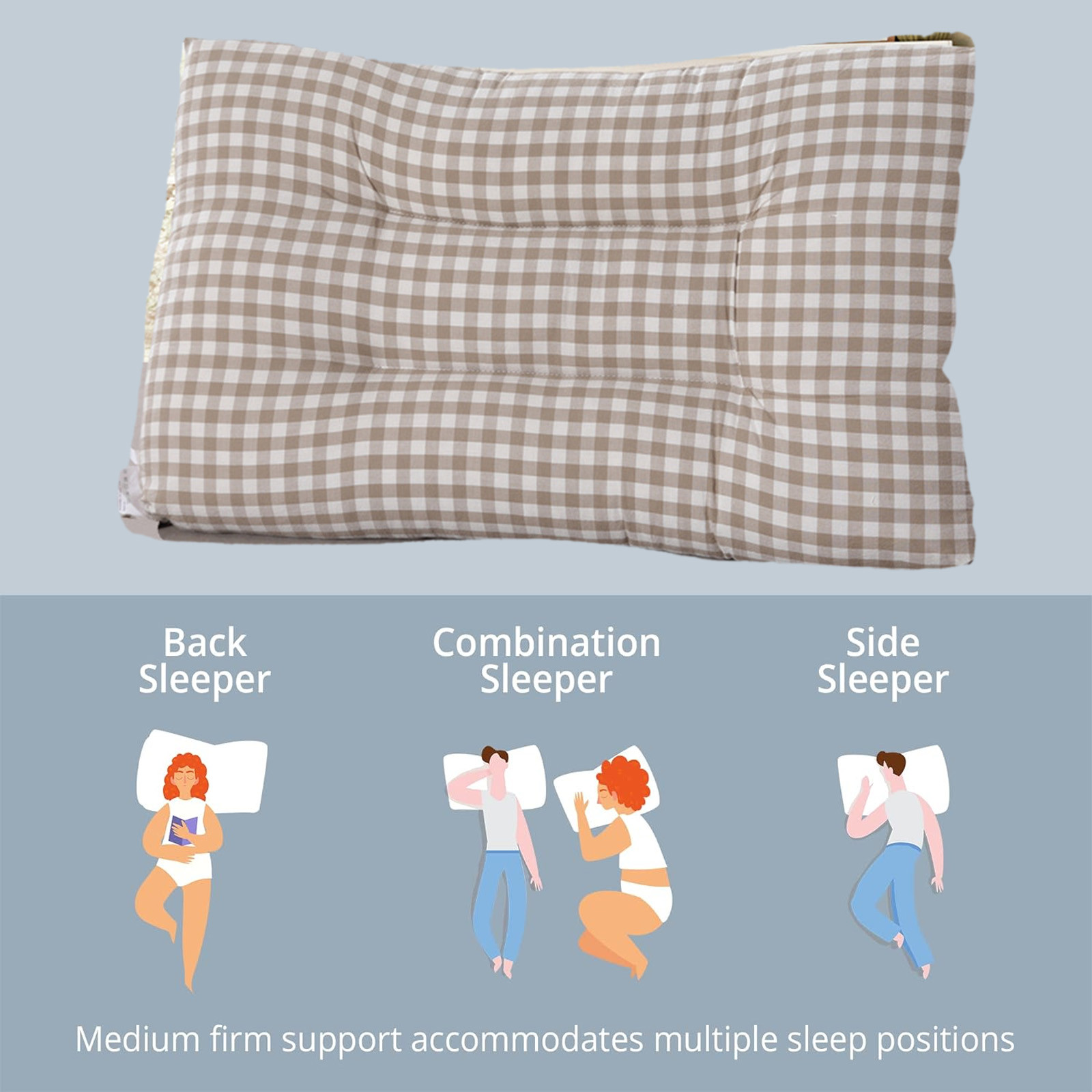 Household Pillow Sleep Enhancing Cervical Support Comfort Pillow, Ergonomic Sleep Enhancing Cervical Support Pillow, Ergonomic Pillows, Neck Pillow Cervicals Pillow for Neck Strain Relief
