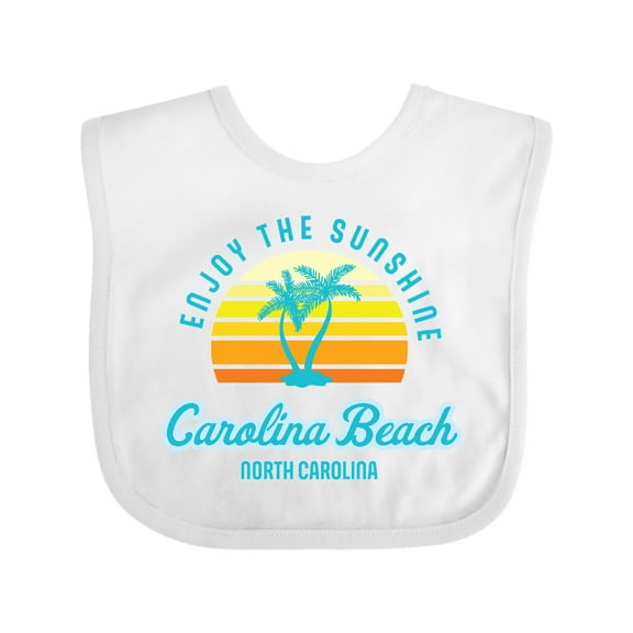 Inktastic Summer Enjoy the Sunshine Carolina Beach North Carolina Blue Boys or Girls Baby Bib