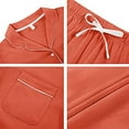 thumbnail image 3 of HEARTNICE Women Button up Pajama Set, Summer Lightweight Shorts Sleepwear Pjs Set,(Living Coral,2XL), 3 of 7