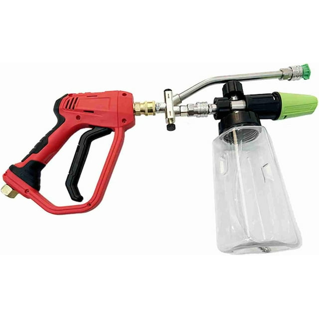 ZOUSSIQI Foam Cannon, Car Foam Blaster Wide Neck Soap Sprayer with Large Capacity for Car Washing, Transparent Design, Quick Connector, Suitable for Cleaning Driveways, Roofs, Siding CA919-26498