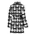 thumbnail image 2 of Rabbit And Cat Pattern Women Bathrobe One Size Univeral Fits, Pet Cat Fashion Lightweight Plush Fleece Long Robe For Women, 2 of 3