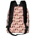 thumbnail image 3 of Lsque Dachshund Couple Pattern Backpack – School Travel Canvas Daypack with Ergonomic Padded Straps, Multiple Compartments & Leather Handle, 3 of 5