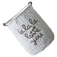 thumbnail image 3 of Cesta de lavandería plegable de algodón y lino, redonda, para guardar ropa sucia, para el hogar y el dormitorio, color gris, 3 of 12