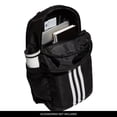 thumbnail image 4 of adidas League Three Stripe Backpack, Black/White, One Size, 4 of 7