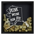 thumbnail image 5 of Torched Alaska Wine Cork Shadow Box Wall Mount Decor 13"x13"x3" Black, 5 of 8